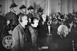 Proces Ludwiga Fischera, Ludwiga Leista, Josefa Meisingera i Maxa Daume przed Najwyższym Trybunałem Narodowym w Warszawie (sygn. IPN GK-14-3-16-7).