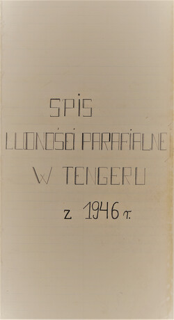 Spis parafialny Osiedla Tengeru z 1946 r.