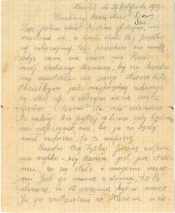 List Piotra Szajdy z Kozielska z 27.11.1939 r. Sygnatura archiwalna: IR 25998.