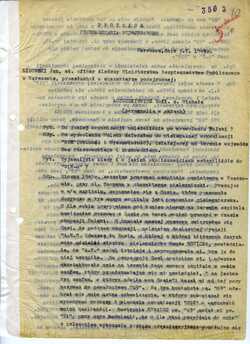Fragment protokołu przesłuchania Zofii Łuszczkiewicz z 3 stycznia 1949 r. Dokument z akt kontrolnych sprawy przeciwko Łuszczkiewicz Zofii c. Michała przechowywanych w zasobie Archiwum IPN w Warszawie (sygn. IPN BU 0259/316)