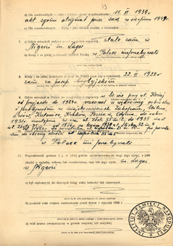 Kwestionariusz osobowy z akt paszportowych Augustusa Agboli O'Browna  (sygn. IPN BU 1218/9695)